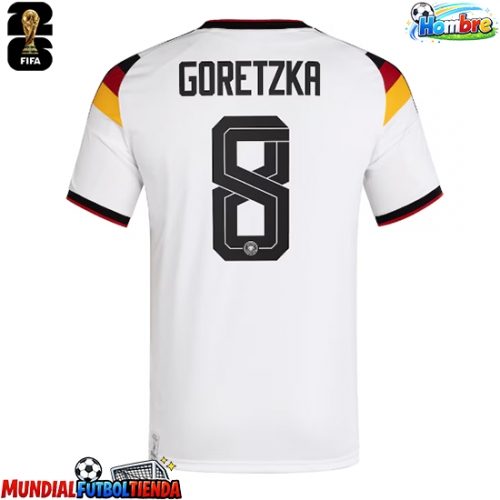Camiseta Alemania Leon Goretzka #8 Primera Equipación Replica Mundial 2026 mangas cortas